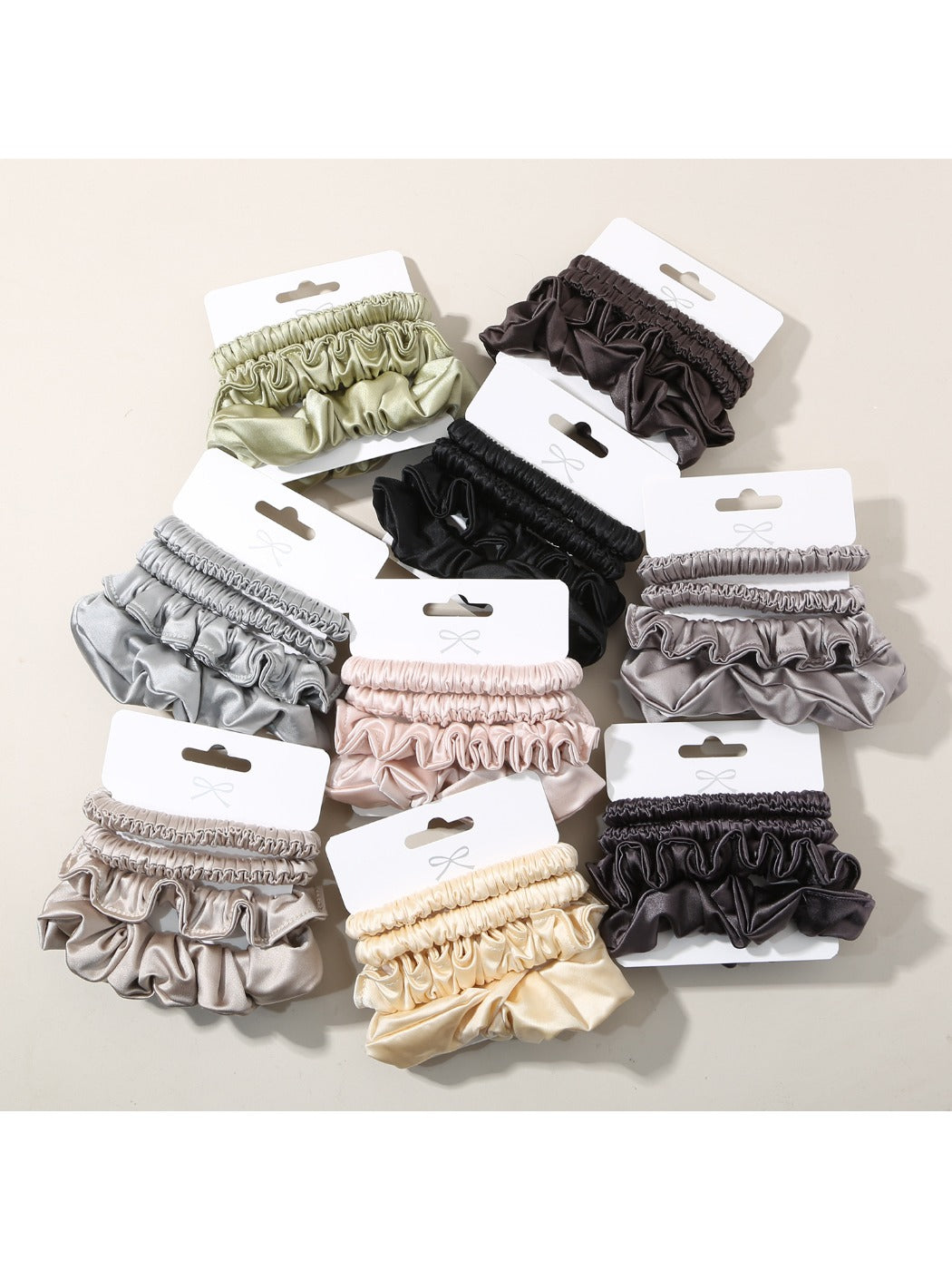 Gifty - Pastel Ruffled Hair Ties Set