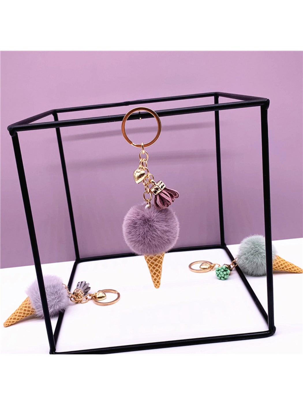 Keypus - Ice Cream Shaped Bag Charm Keychain