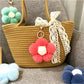 Keypus - Flower Pompom Bag Charm Keychain