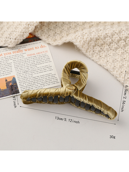 Beau - Large Looped Geometric Solid Color Claw Clip