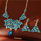 Nozari - Vintage Rhinestone Teardrop Necklace and Earrings