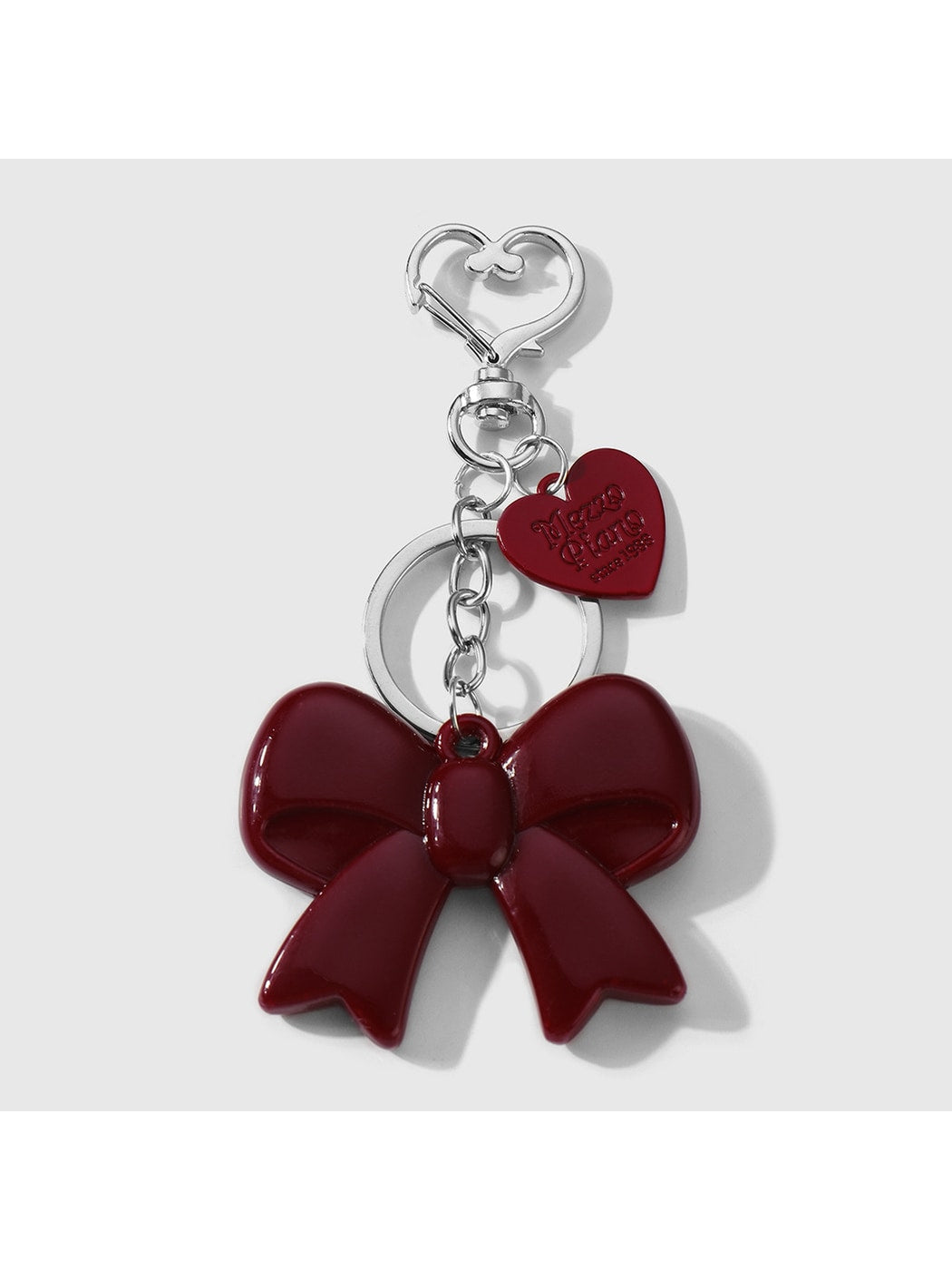 Keypus - Y2K Acrylic Bow and Mirror Charm Keychain