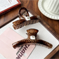Beau - Leopard Pattern Plastic Geometric Claw Clip