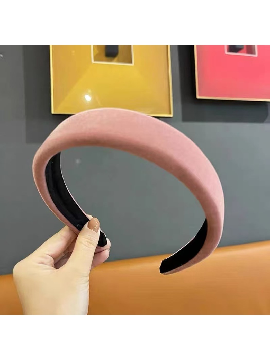 Gifty - Modern Minimalist Velvet Look Wide Headband