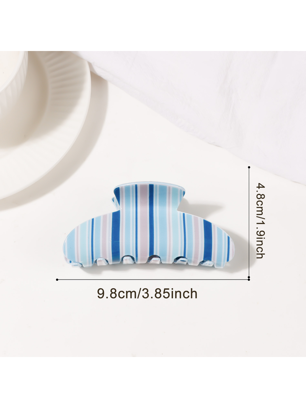 Beau - Striped PVC Updo Hair Clip