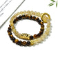 Side view of Lovra stackable beaded bracelet highlighting bead arrangement