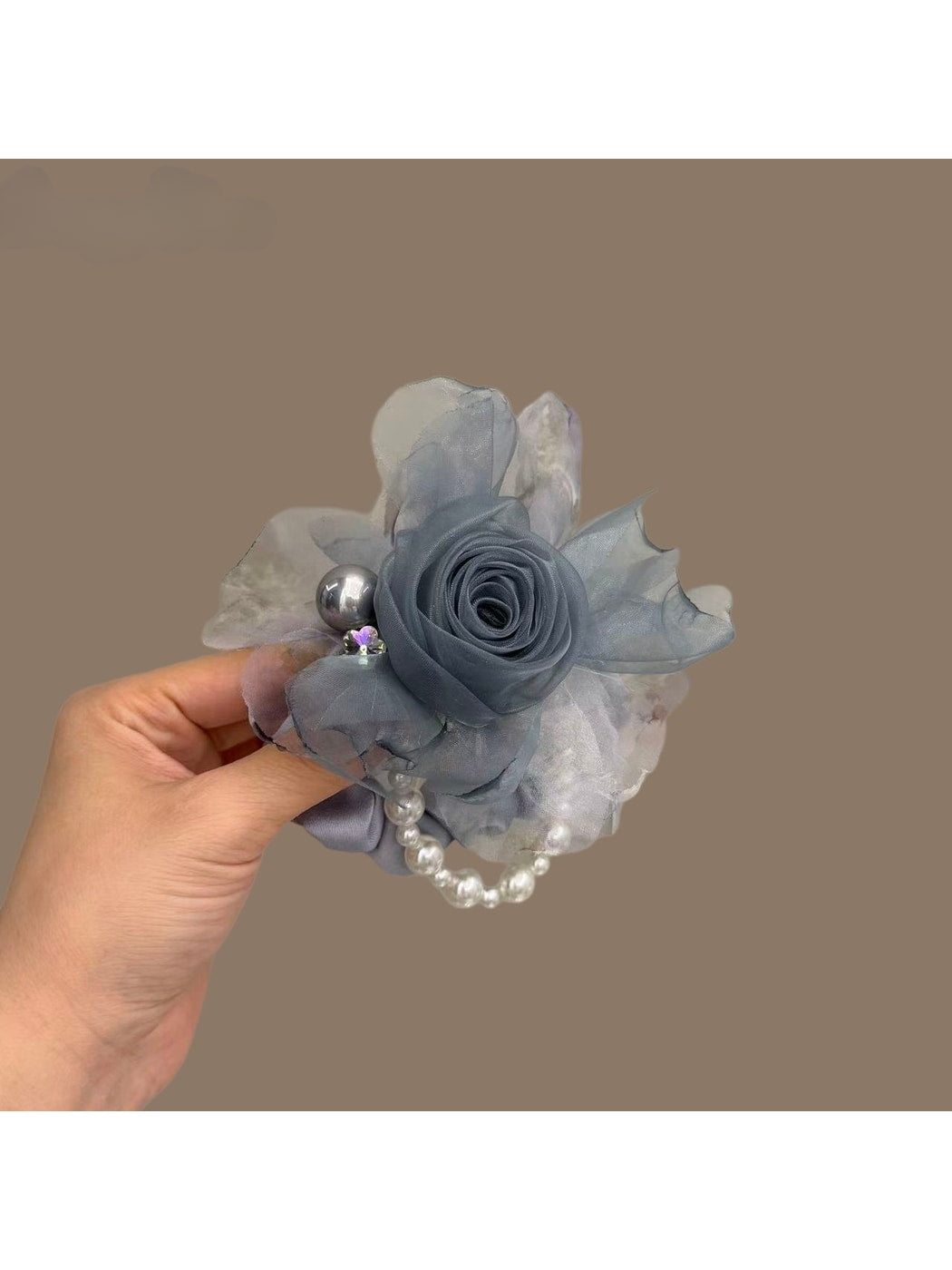Gifty - Mesh Flower Polyester Decorative Hair Tie
