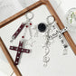 Keypus - Retro Studded Cross Star Music Note Keychain