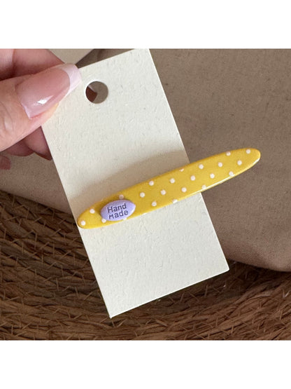 Beau - Polka Dot Acrylic Side Section Hair Clip