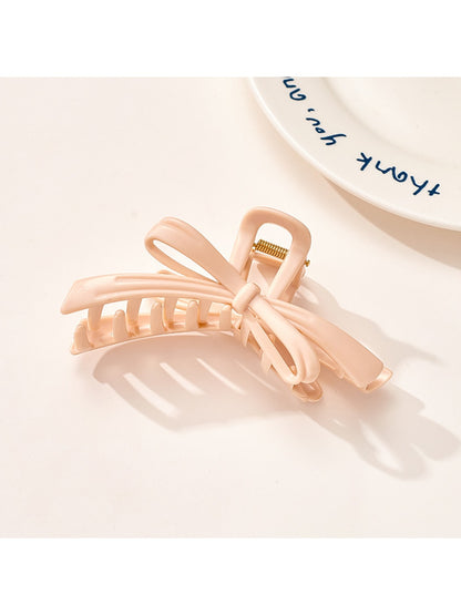 Beau - Curved Plastic Bow Hair Styling Claw Clip