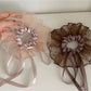 Gifty - Polka Dot Bow Ribbon Mesh Look Scrunchie