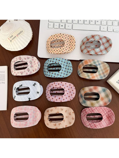 Beau - Acrylic Oval Cutout Duckbill Hair Clip