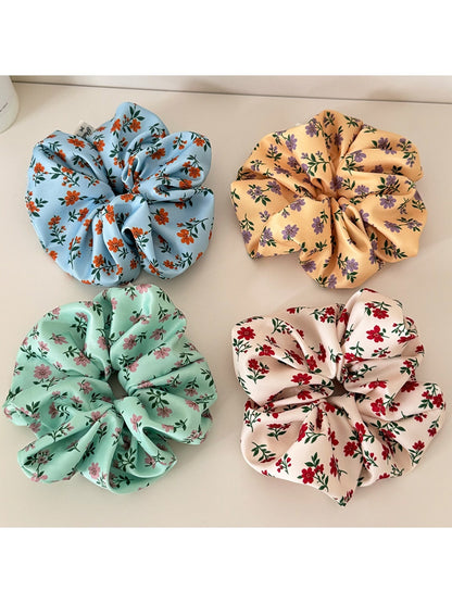 Gifty - Sweet Floral Pattern Polyester Hair Tie Scrunchie
