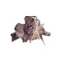 Side view of Beau flower shaped claw clip highlighting clip mechanism