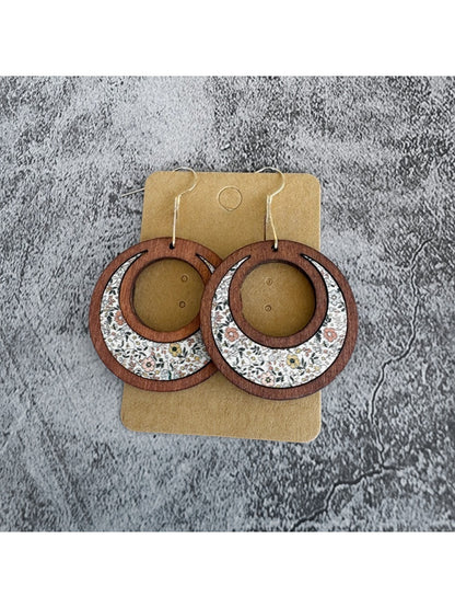Earedge - Elegant Wooden Sunflower Earrings