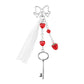 Keypus - Lace Bow Ribbon Charm Decorative Keychain