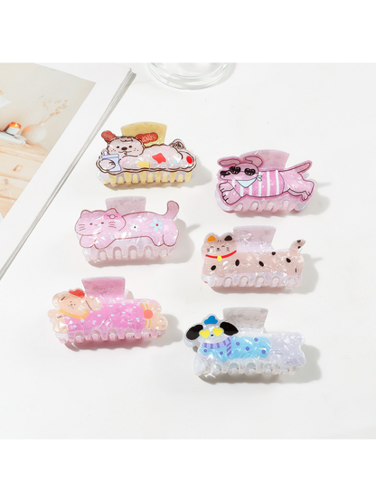 Beau - Cartoon Animal Glitter Finish Claw Clip