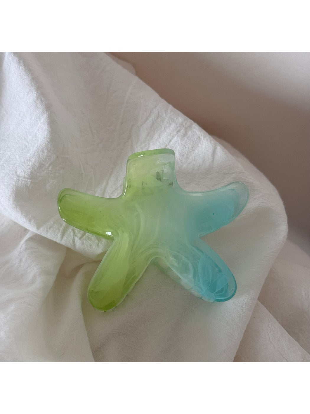 Beau - Glossy Jelly Finish Flower Star Claw Clip