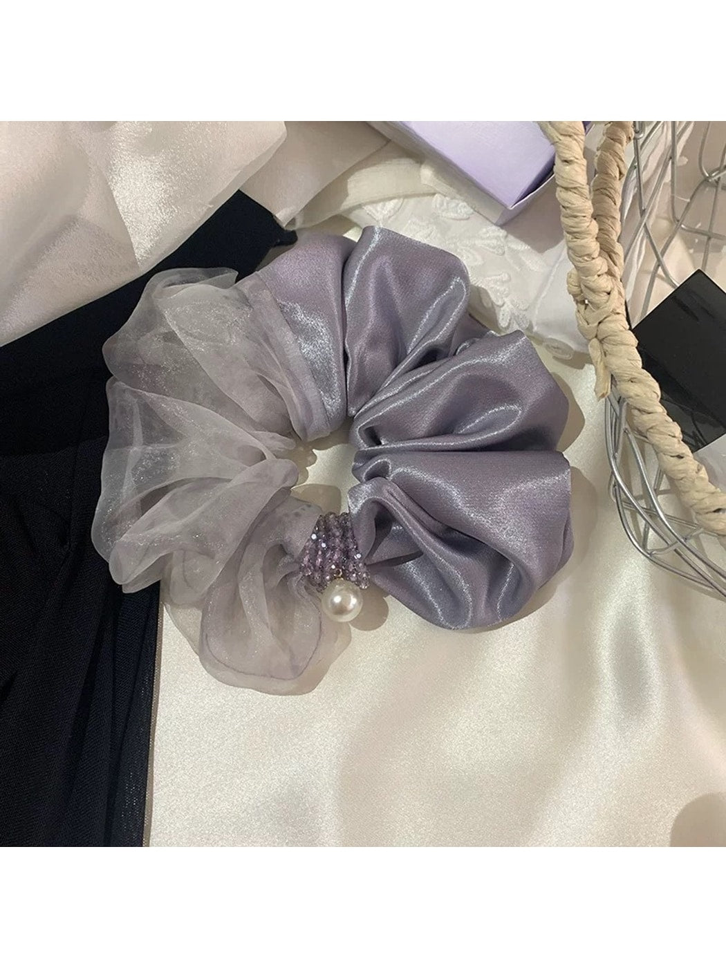 Gifty - Double Layer Round Polyester Scrunchie Hair Tie