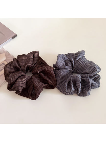 Gifty - Vintage Striped Ruched Scrunchie