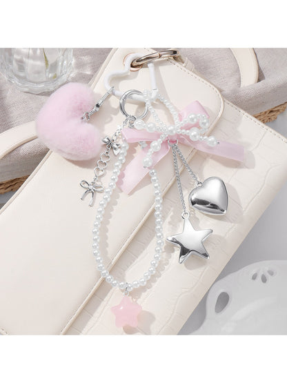 Keypus - Y2K Sweet Bow Cherry Bag Charm Keychain