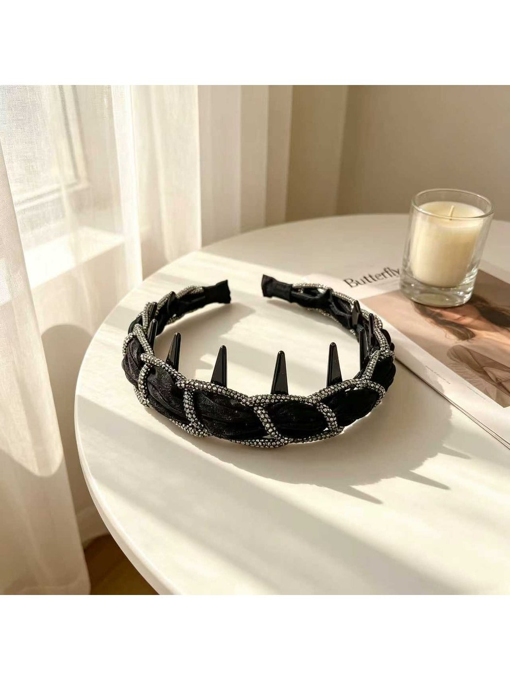 Gifty - Rhinestone Braided Woven Women's Headband