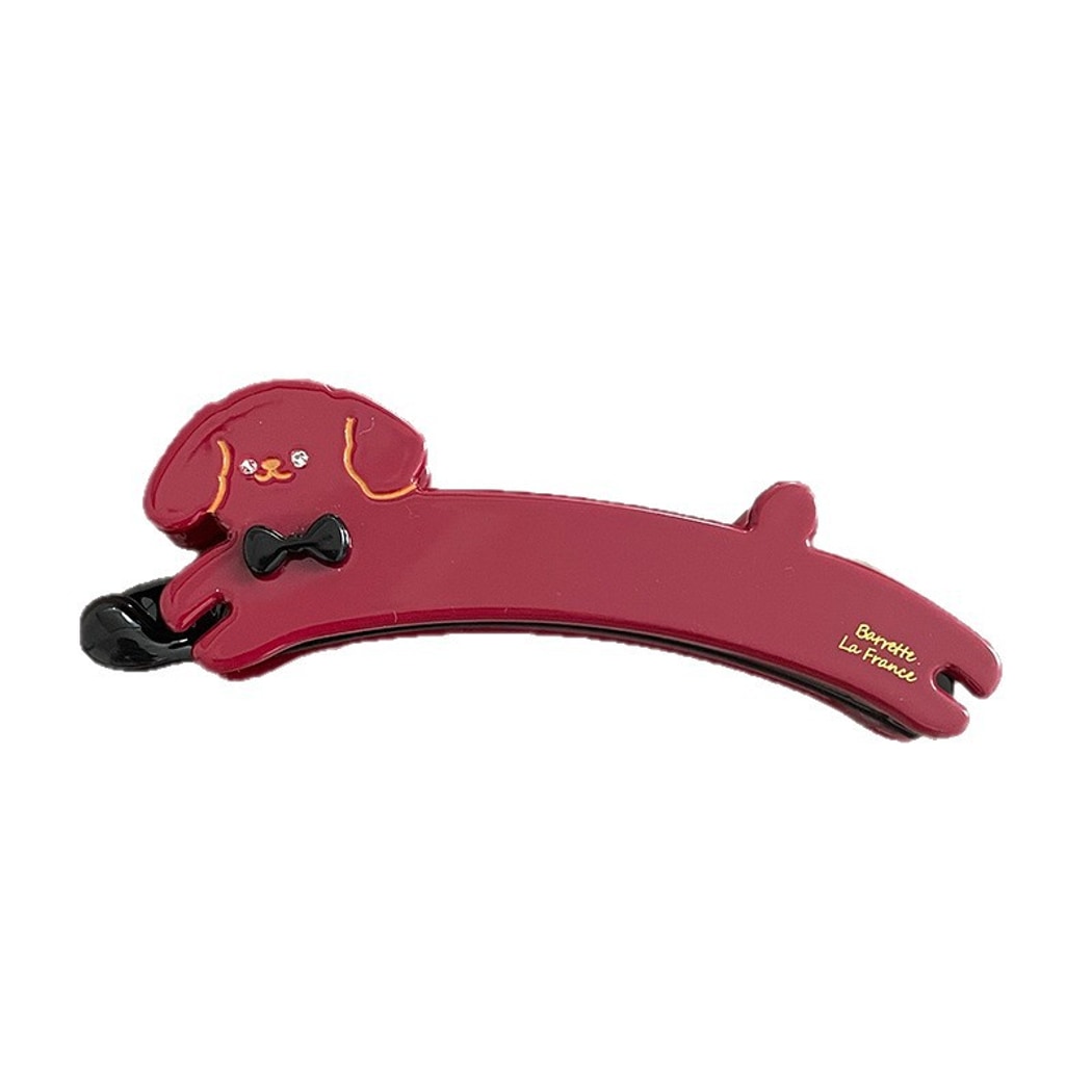 Beau - Playful Puppy Shape Curved Banana Clip