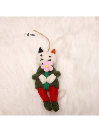 Feltery - Cute Plush 3D Cat Keychain Key Ring Bag Charm