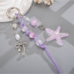 Keypus - Beaded Starfish Phone Strap Charm Alloy Keychain