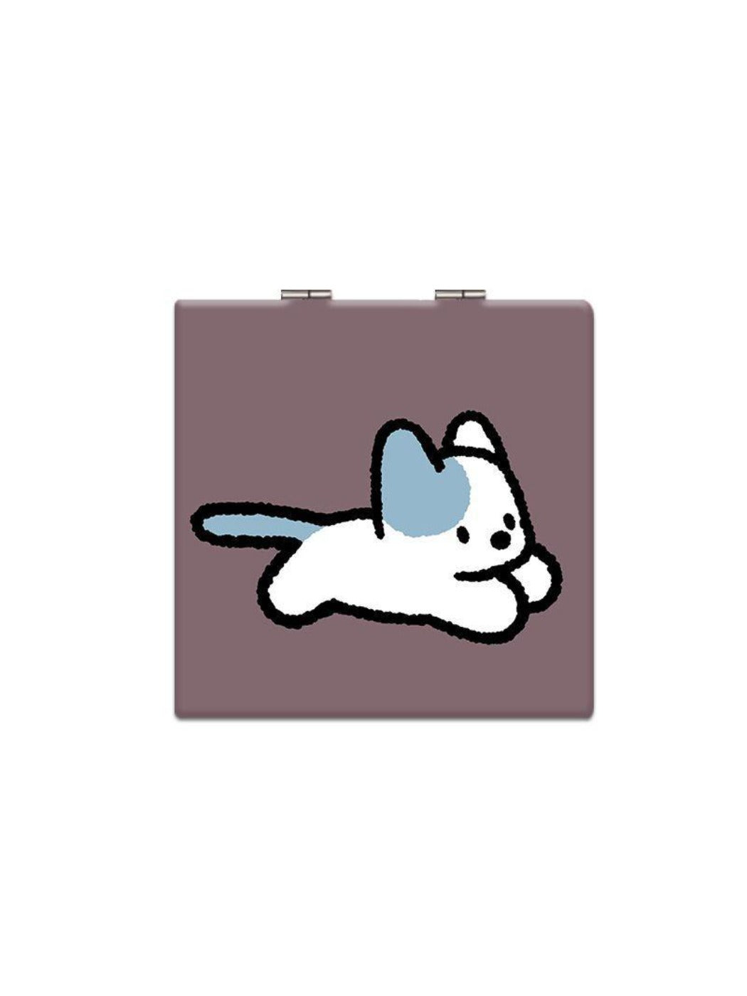 Mirroray - Whimsical Cat Themed Square Compact Mirror