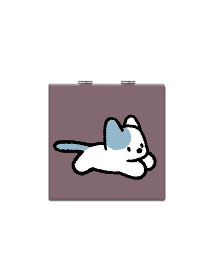 Mirroray - Whimsical Cat Themed Square Compact Mirror