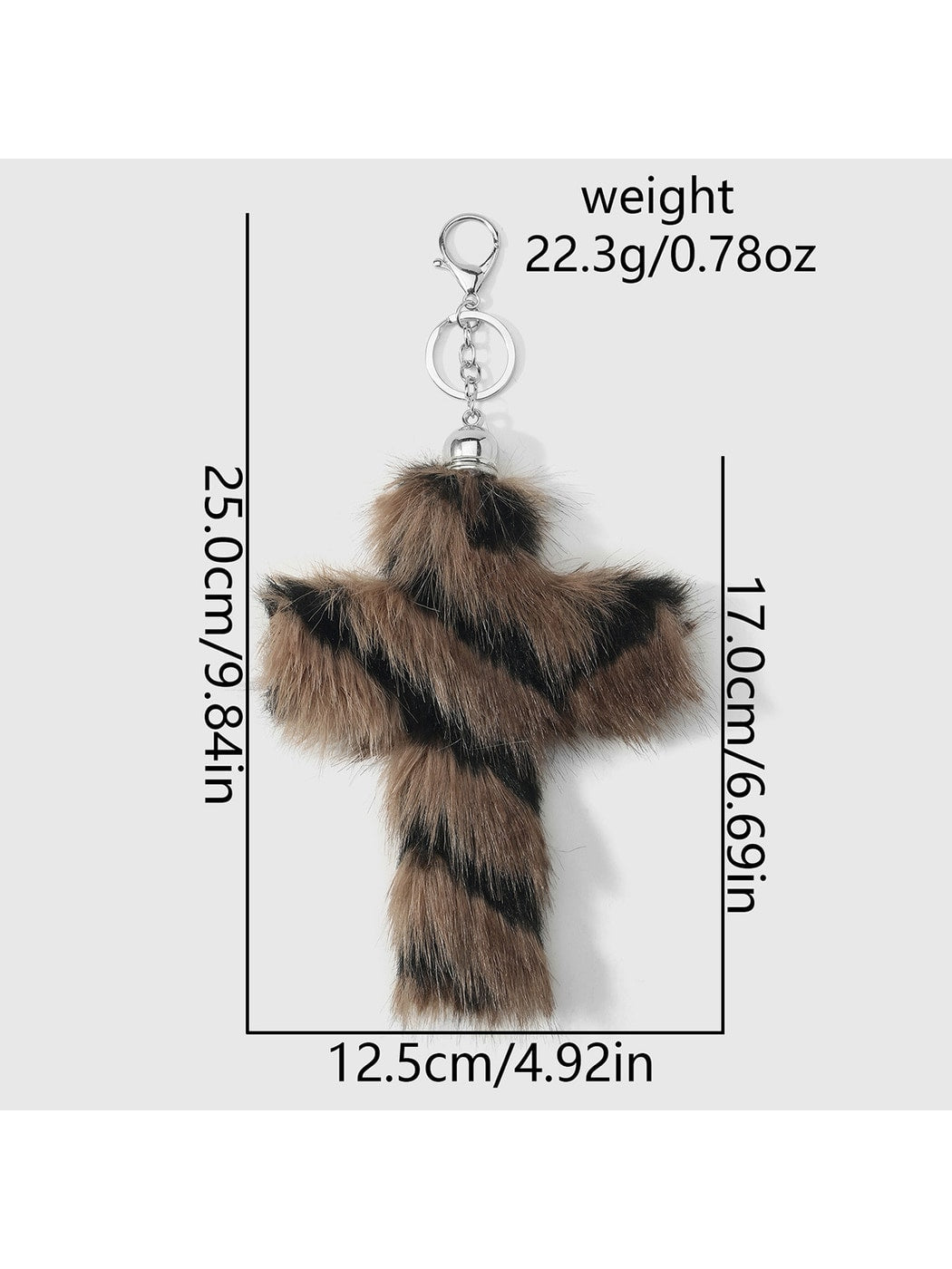 Keypus - Y2K Plush Cross Shape Bag Charm Keychain