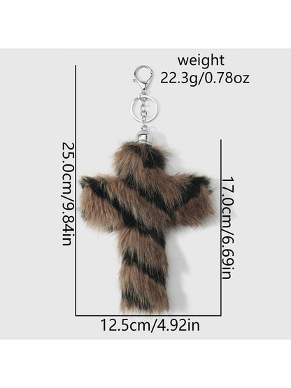 Keypus - Y2K Plush Cross Shape Bag Charm Keychain