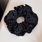 Gifty - Polka Dot Ruffle Trim Fabric Scrunchie
