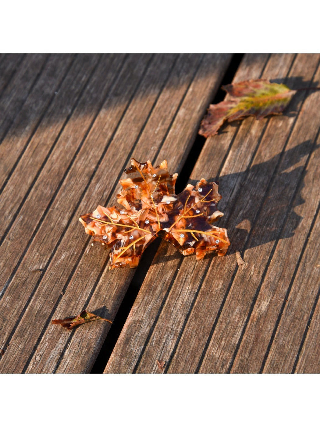 Beau - Simulated Maple Leaf Acetate Hair Claw Clip