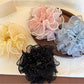 Gifty - Polka Dot Double Layer Mesh Ruffle Scrunchie