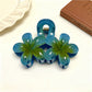Beau - Sweet Floral Double Bloom Hair Claw Clip