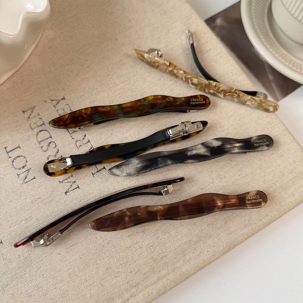 Beau - Wavy Acetate Fiber French Barrette