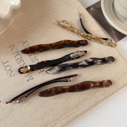 Beau - Wavy Acetate Fiber French Barrette