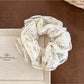 Gifty - Ruffled Floral Polyester Mesh Look Scrunchie