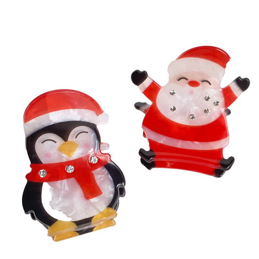Beau - Christmas Santa Cartoon Claw Clip