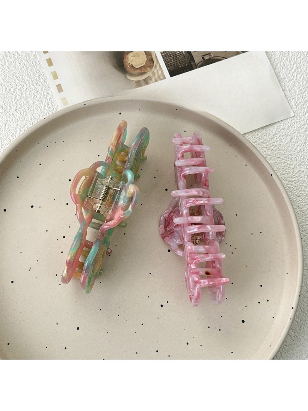 Beau - Pretty Rose Shaped Acetate Hair Clip