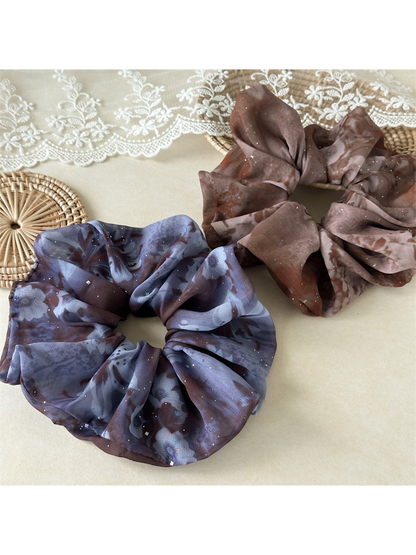 Gifty - Voluminous Sheer Speckled Hair Scrunchie