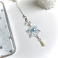 Keypus - Resin Snowflake Ribbon Heart Drop Keychain