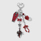 Keypus - Halloween Burgundy Cross and Bow Keychain