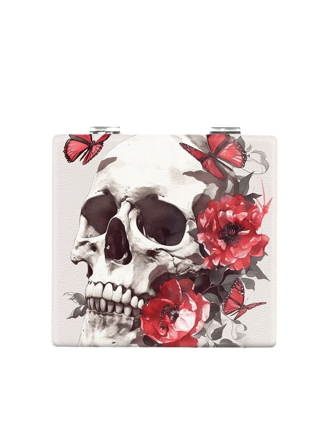 Mirroray - Gothic Skull Print Portable Folding Mirror