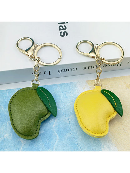 Keypus - Mango Shape Alloy and PVC Bag Charm Keychain