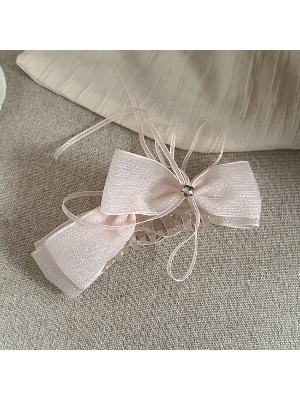 Beau - Elegant Solid Color Bow Banana Clip