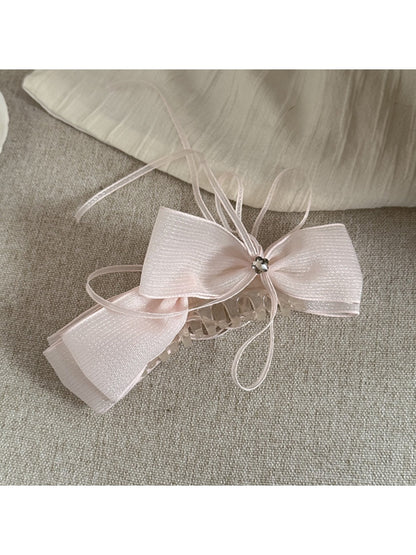 Beau - Elegant Solid Color Bow Banana Clip