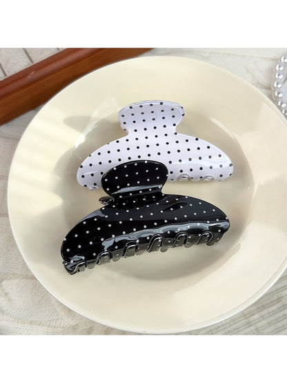 Beau - Solid Color Polka Dot Claw Clip